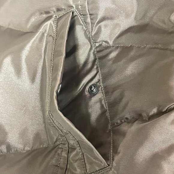 Lands' End Down Filled Full Zip Puffer Vest Brown Sz SM (6-8) Pockets - Picture 4 of 6